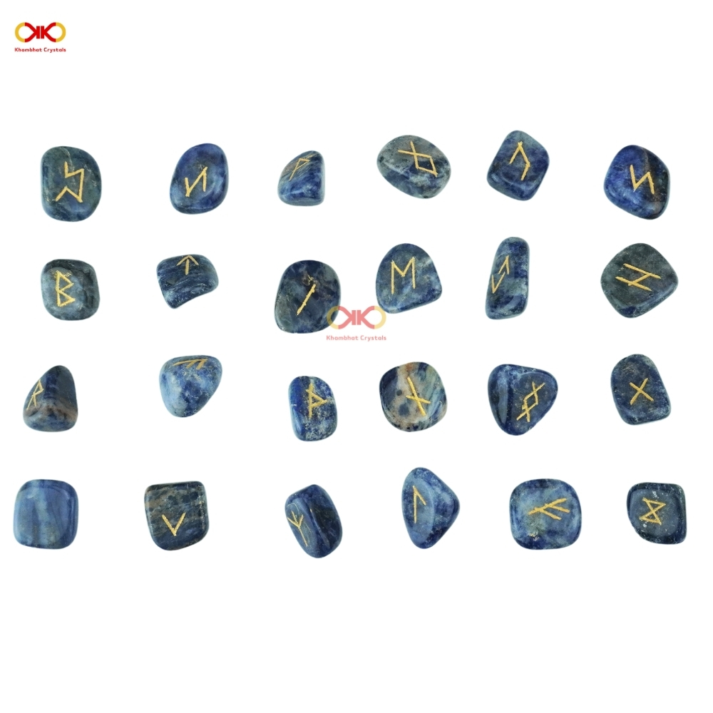 Tilus Rune Sodalite Rune Set | Khambhat Crystals