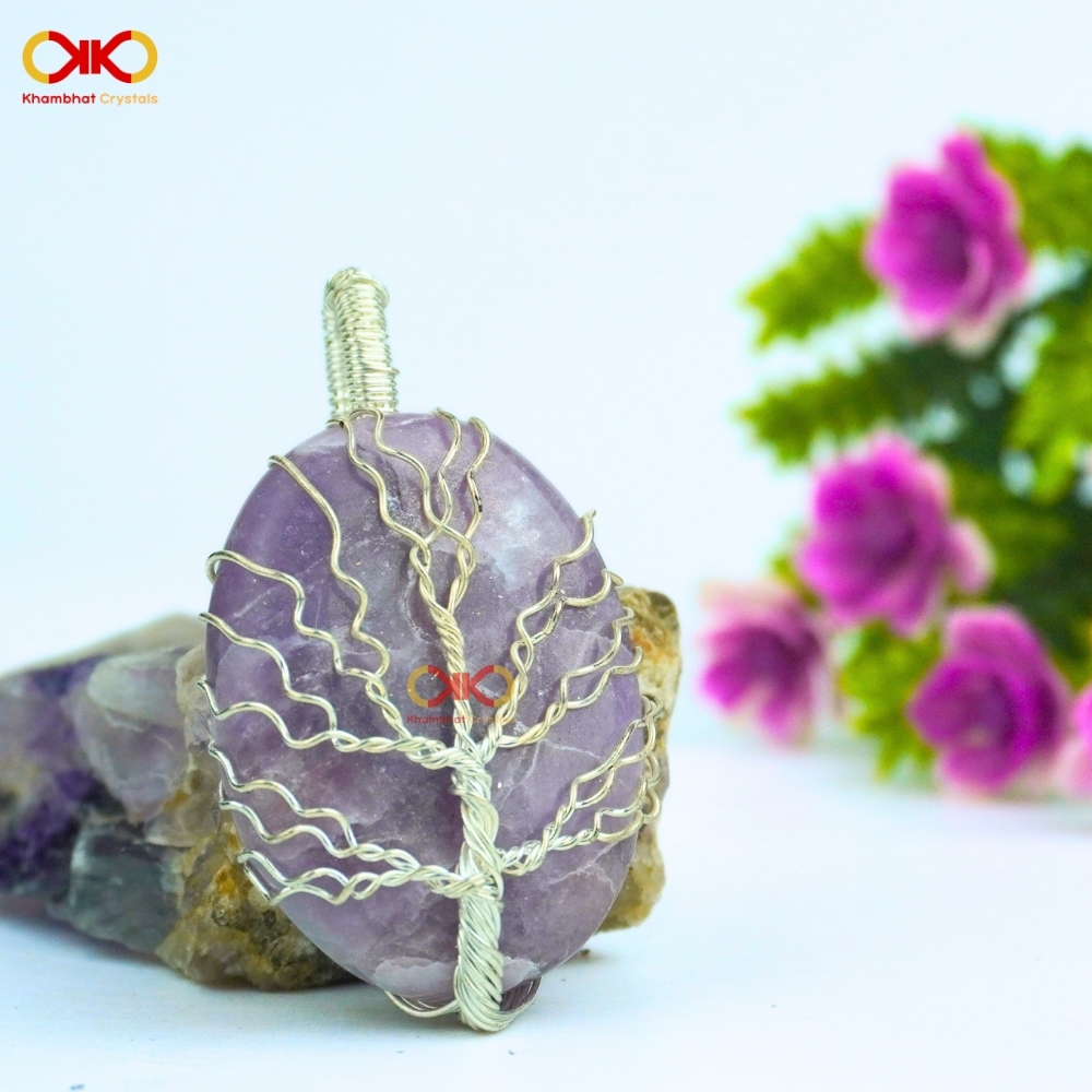 Top Plaza Tree Of Life Copper Wire Wrapped Gemstone Ring - Adjustable Healing Crystal Ring In Sizes 6, 7, 8